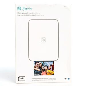 Lifeprint Portable 3" x 4.5" Photo Video Printer for iPhone Black LP002-2